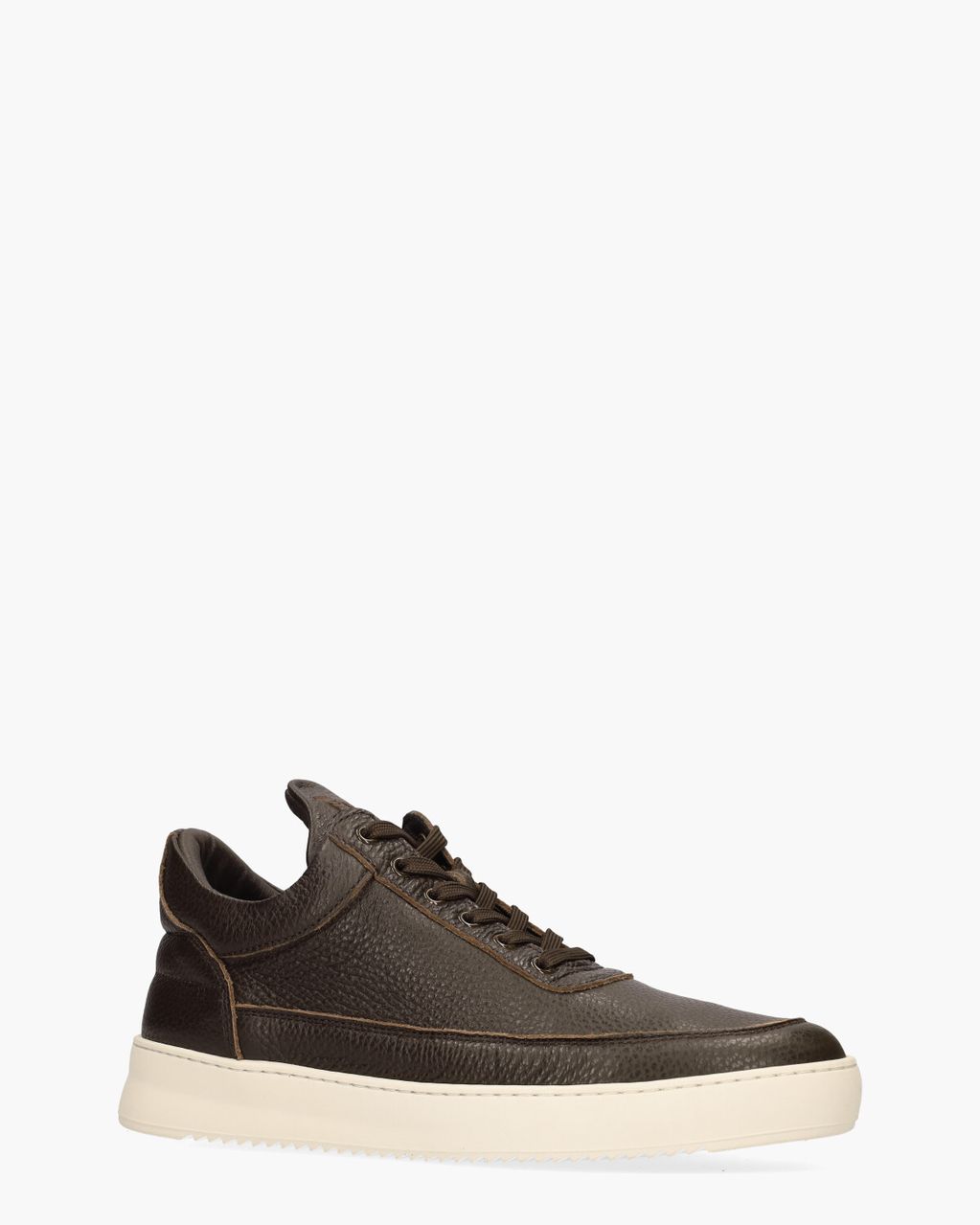 Filling Pieces Low Top Grain Donkerbruin Herensneakers