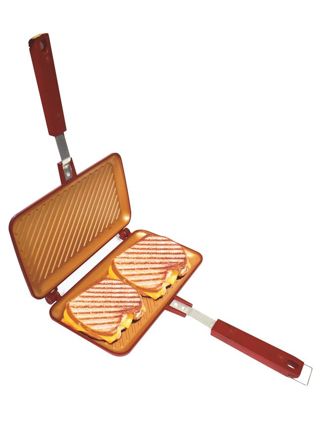 Doppelseitige Grillpfanne für alle Herdarten