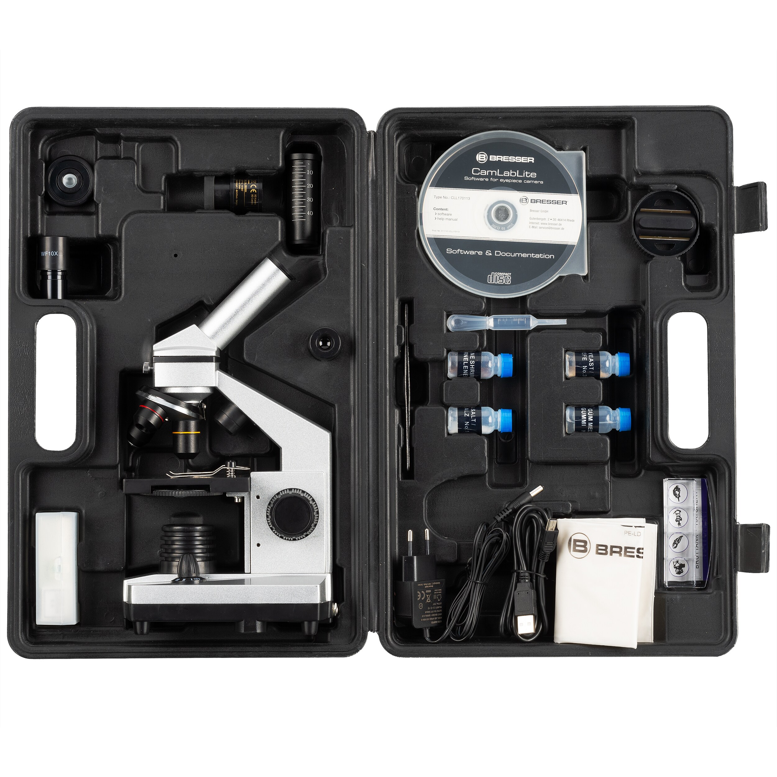 BRESSER JUNIOR 40x-1024x Mikroskop Set mit Hartschalenkoffer