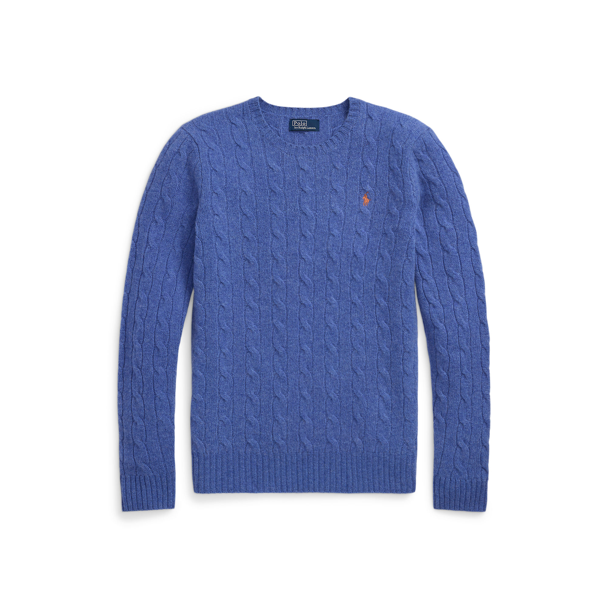 Pull col rond en laine et cachemire | Bleu