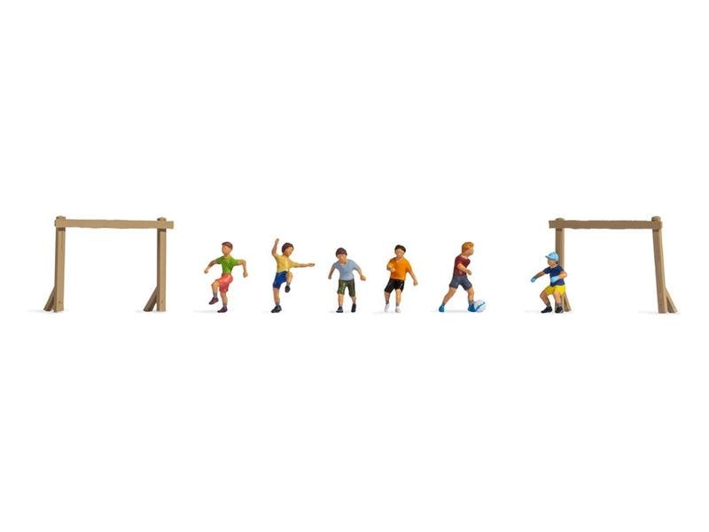 NOCH Figuren Kinder auf dem Sportplatz H0 6 spielende Figuren als Kinder im Massstab 1:87