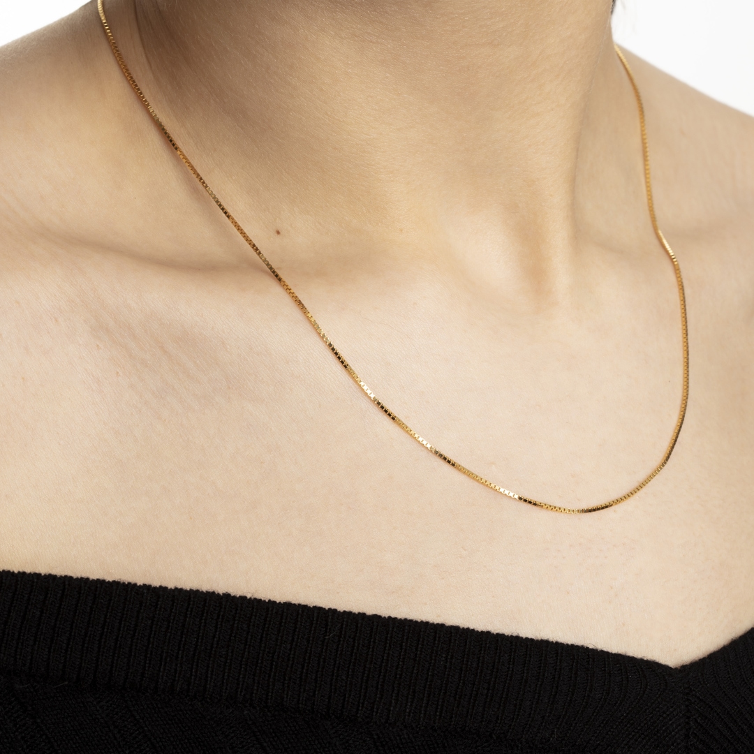 Venezianerkette diamantiert 750/18 K Gelbgold 0.9mm