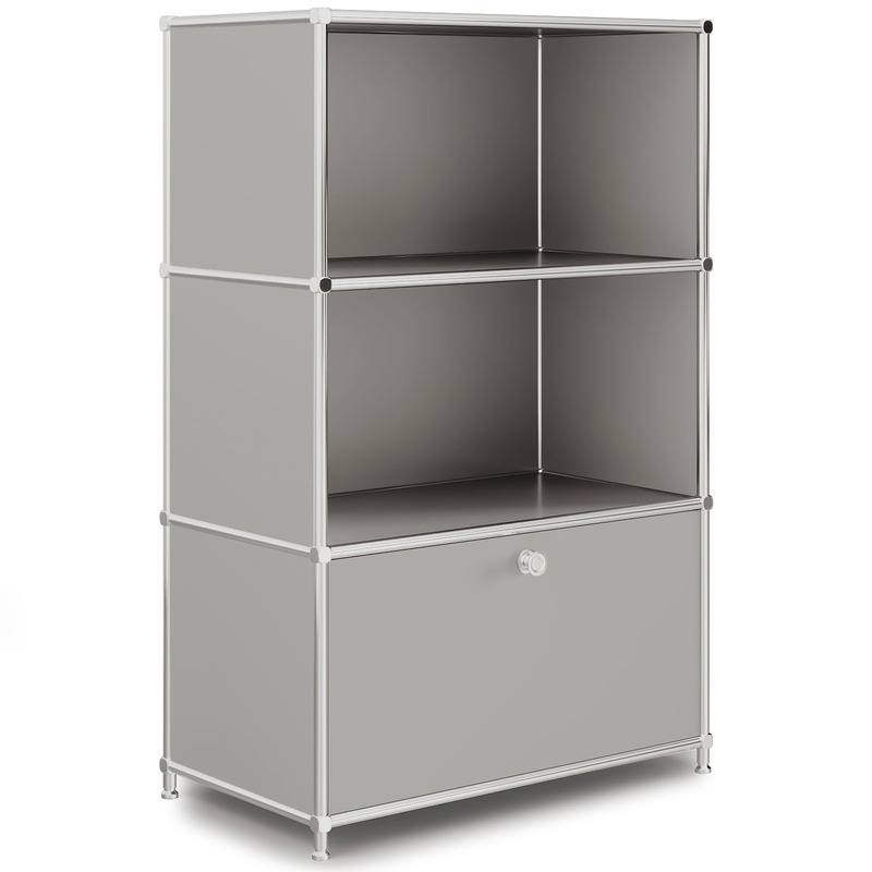 Highboard VEROM, 1 Klapptüre, 2 Fächer, hellgrau