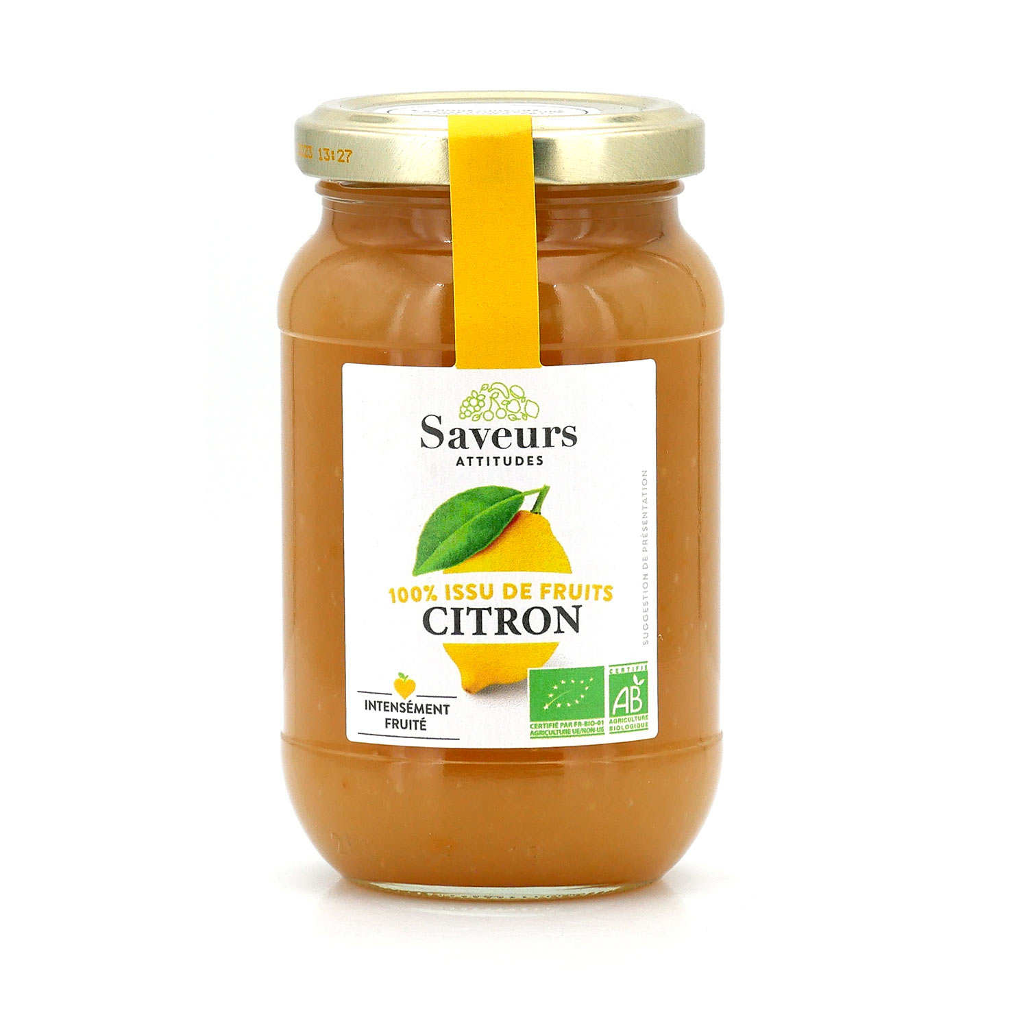 Crème de citron bio sans sucre ajouté