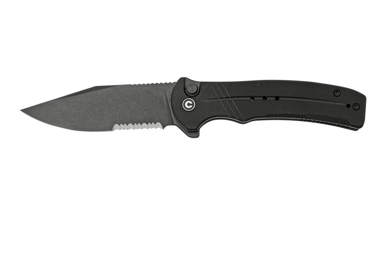 Civivi Cogent C20038E-1 Blackwashed Serrated Edge, Black G10 zakmes