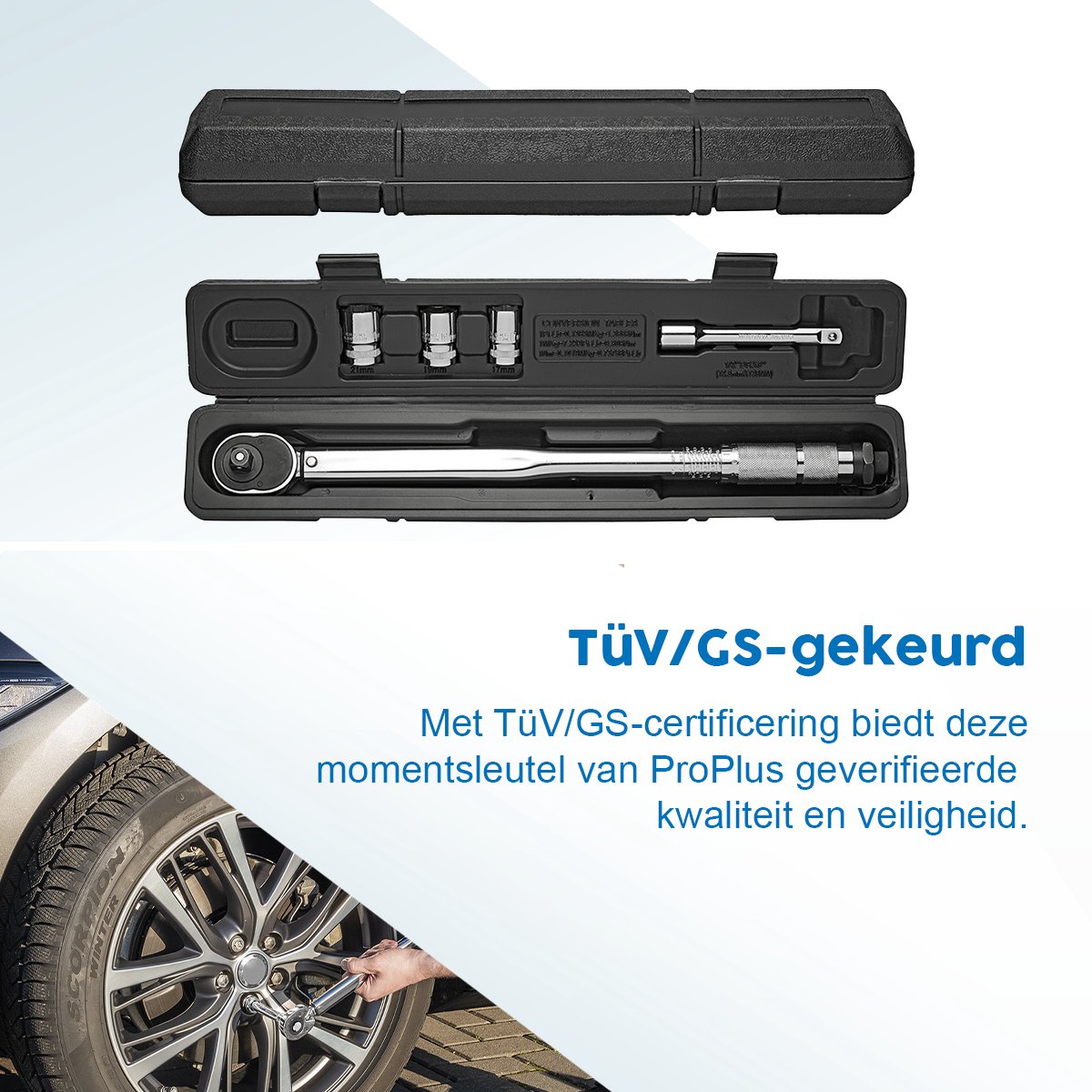 ProPlus momentsleutel in koffer - Meetbereik 40-210 Nm