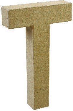 Bogstav Til Pynt - Pap - T - Stort Bogstav - 20X11,5 CM