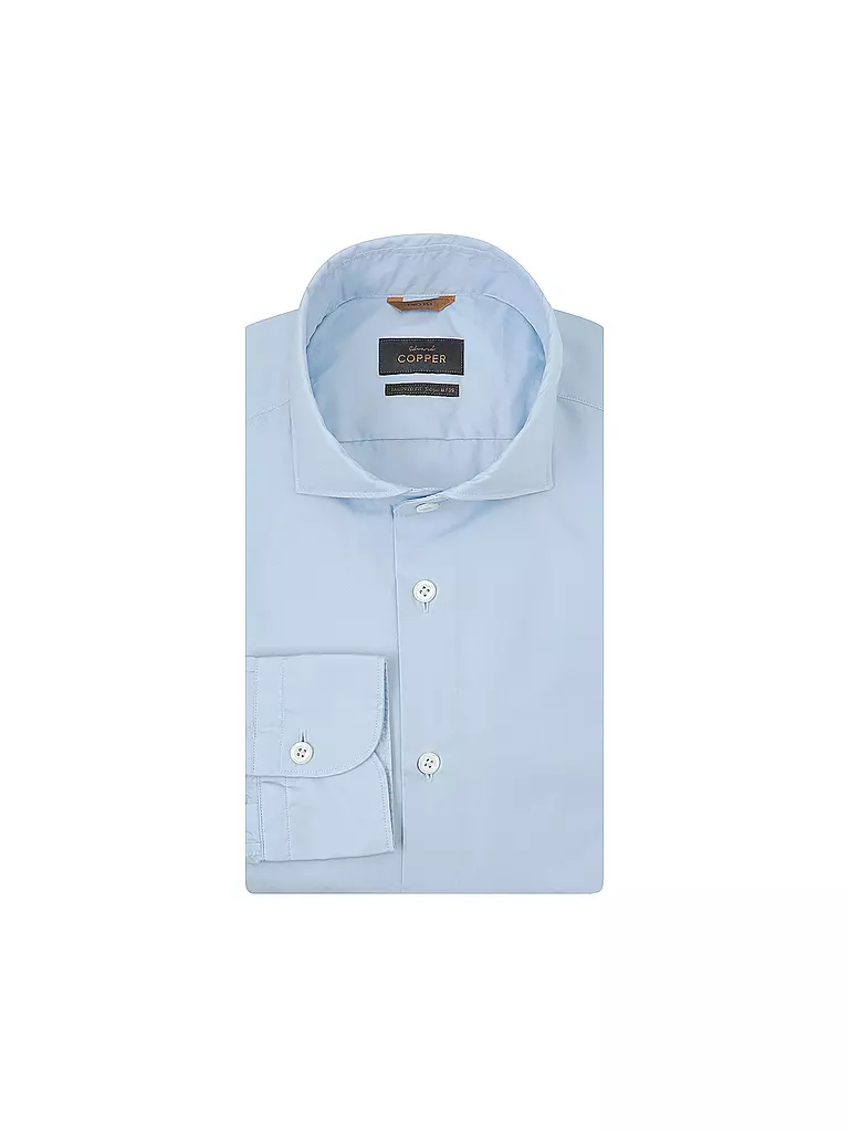 EDWARD COPPER Hemd Tailored Fit hellblau