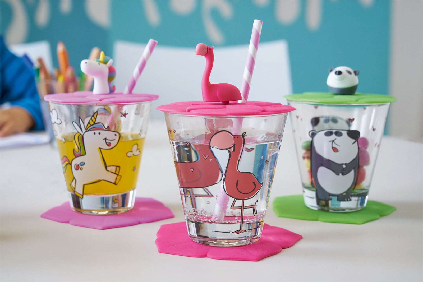 LEONARDO Kinder Trinkset BAMBINI EINHORN 3-teilig
