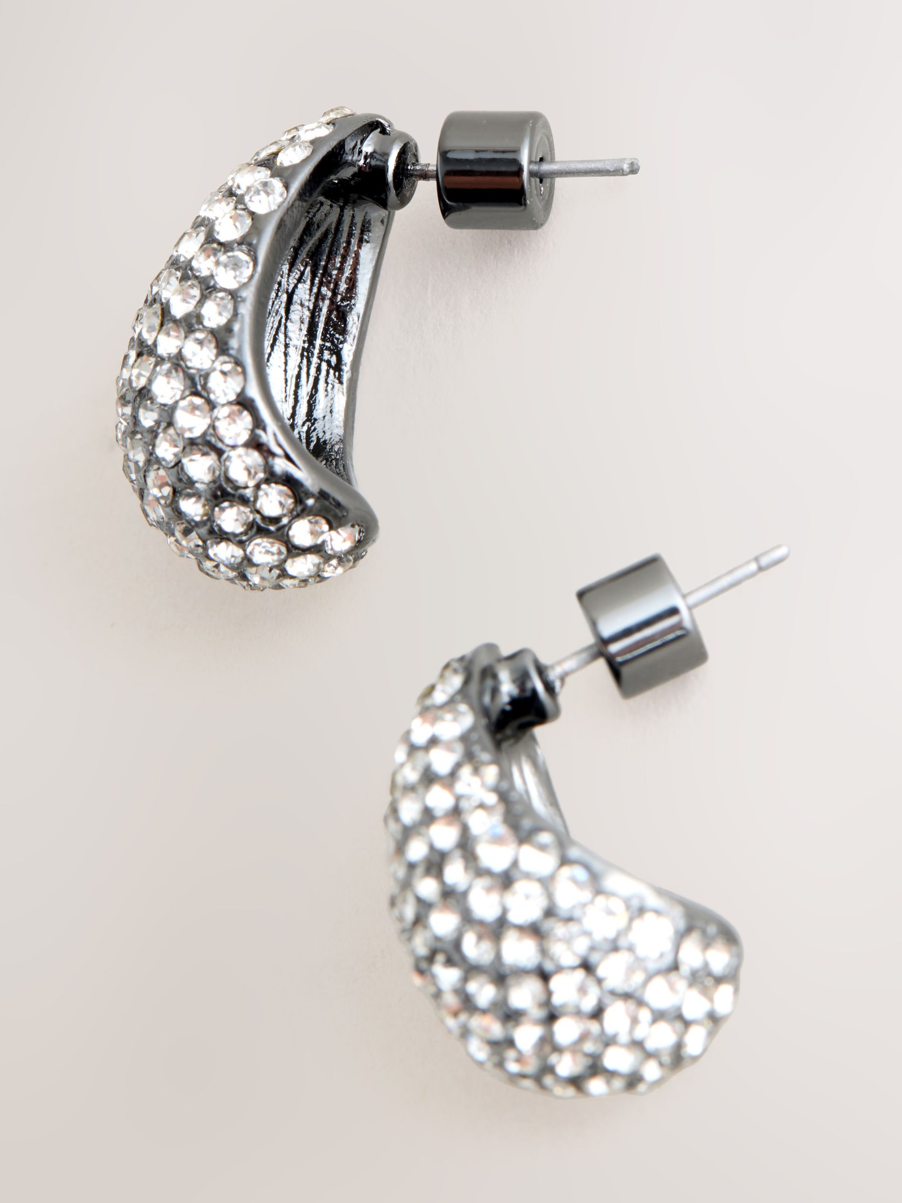 Brons - Pavé Teardrop Stud Earrings