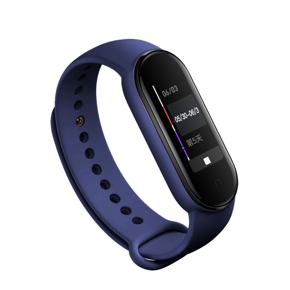 (Gr. S) Xiaomi Mi Band 6 / Mi Band 5 Silikon Sport Armband (Gelenkumfang 150-220mm) - Blau