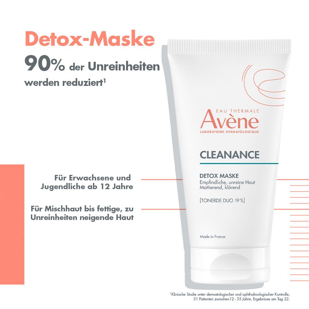 Eau Thermale Avène – CLEANANCE Detox-Maske für unreine und empfindliche Haut