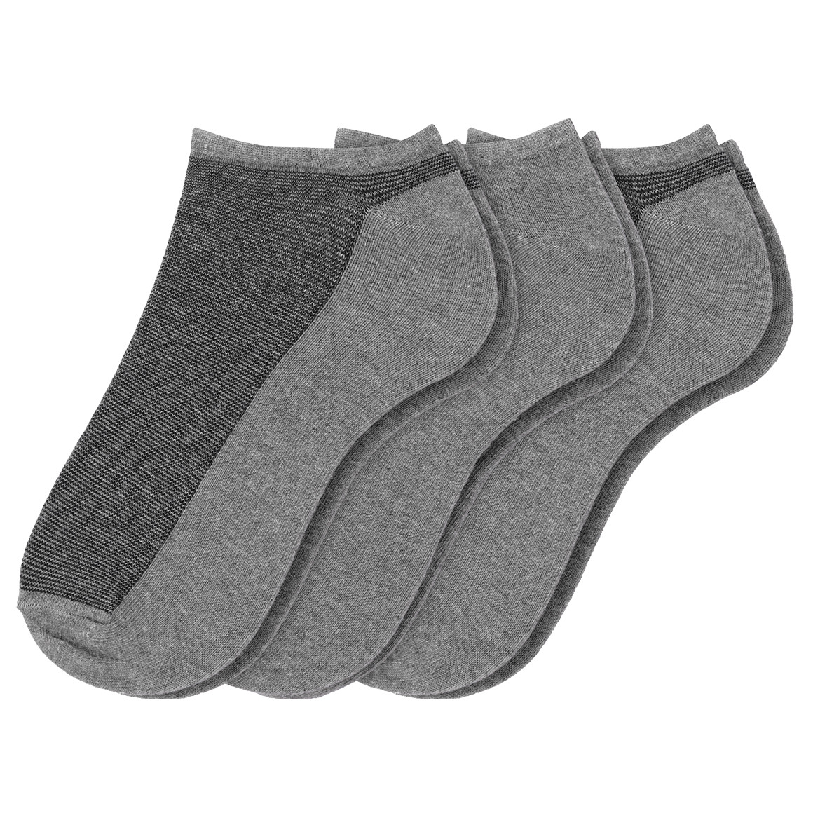VanVaan 3 Paar Herren Sneaker-Socken im Set grau