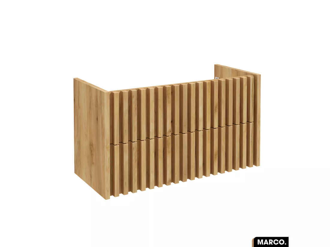 Meuble sous vasque - version tiroirs | MARCO | OAK | 100 x 56 x 45 cm