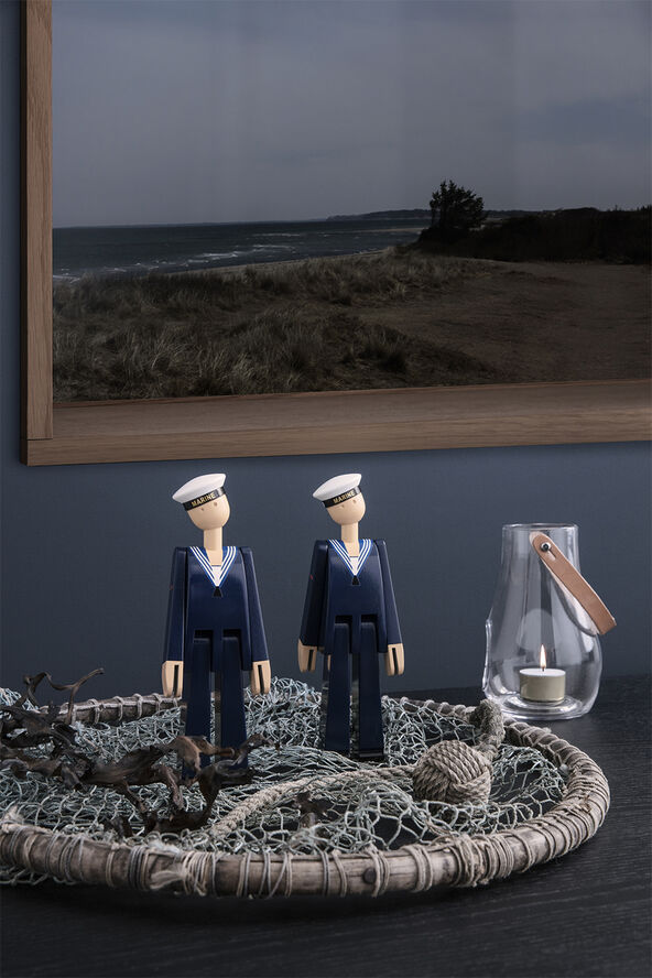 Kay Bojesen Marine mørk blå/hvid Blå