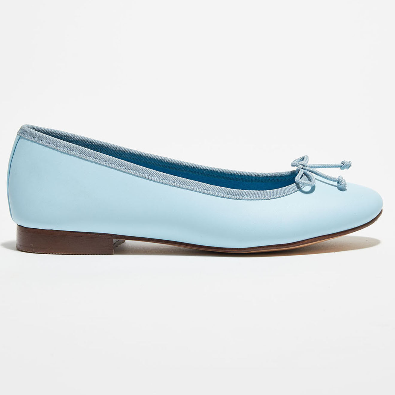 Quartier Latin Ballerines en Cuir Lisse Jeanne bleu ciel