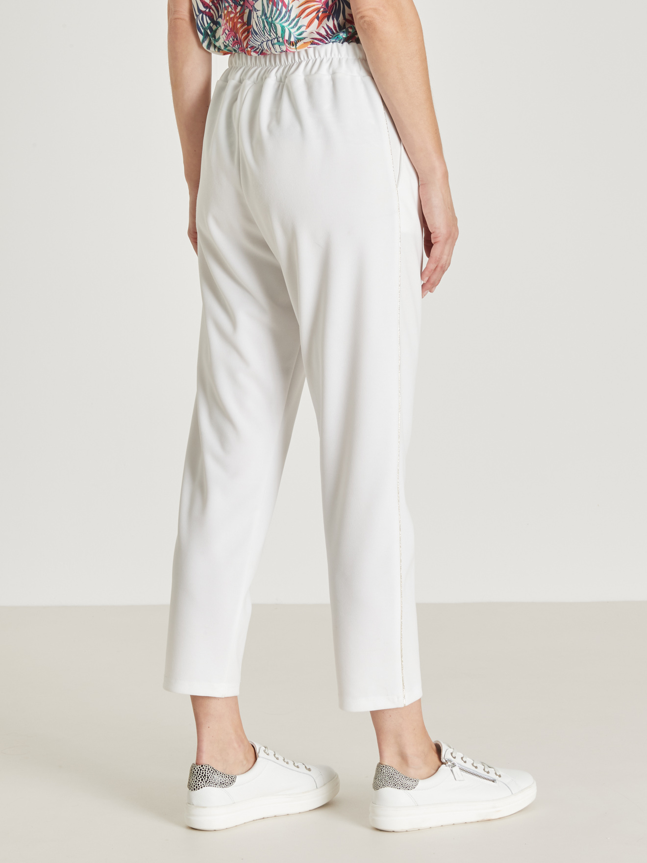 Pantalon raccourci élastiqué