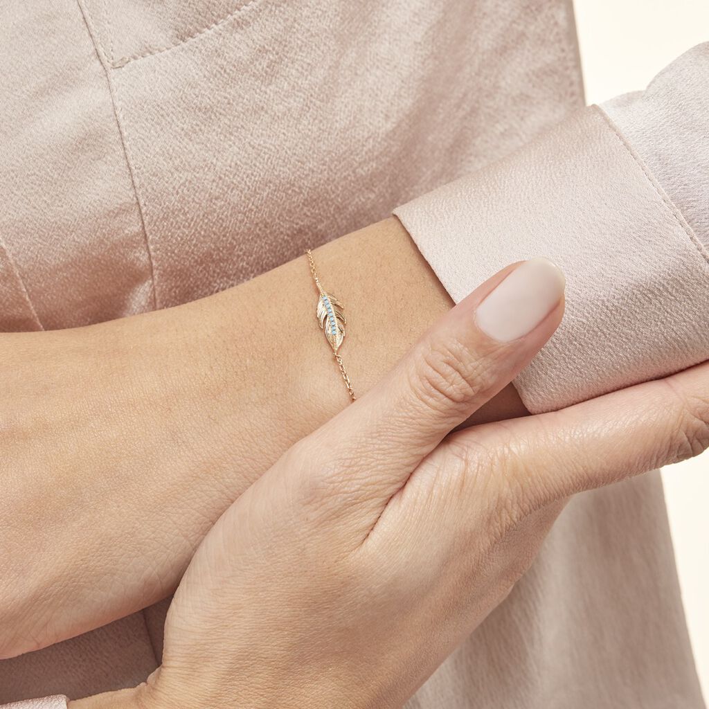 Bracelet Plaqué Or Raynal Pierres Artificielles