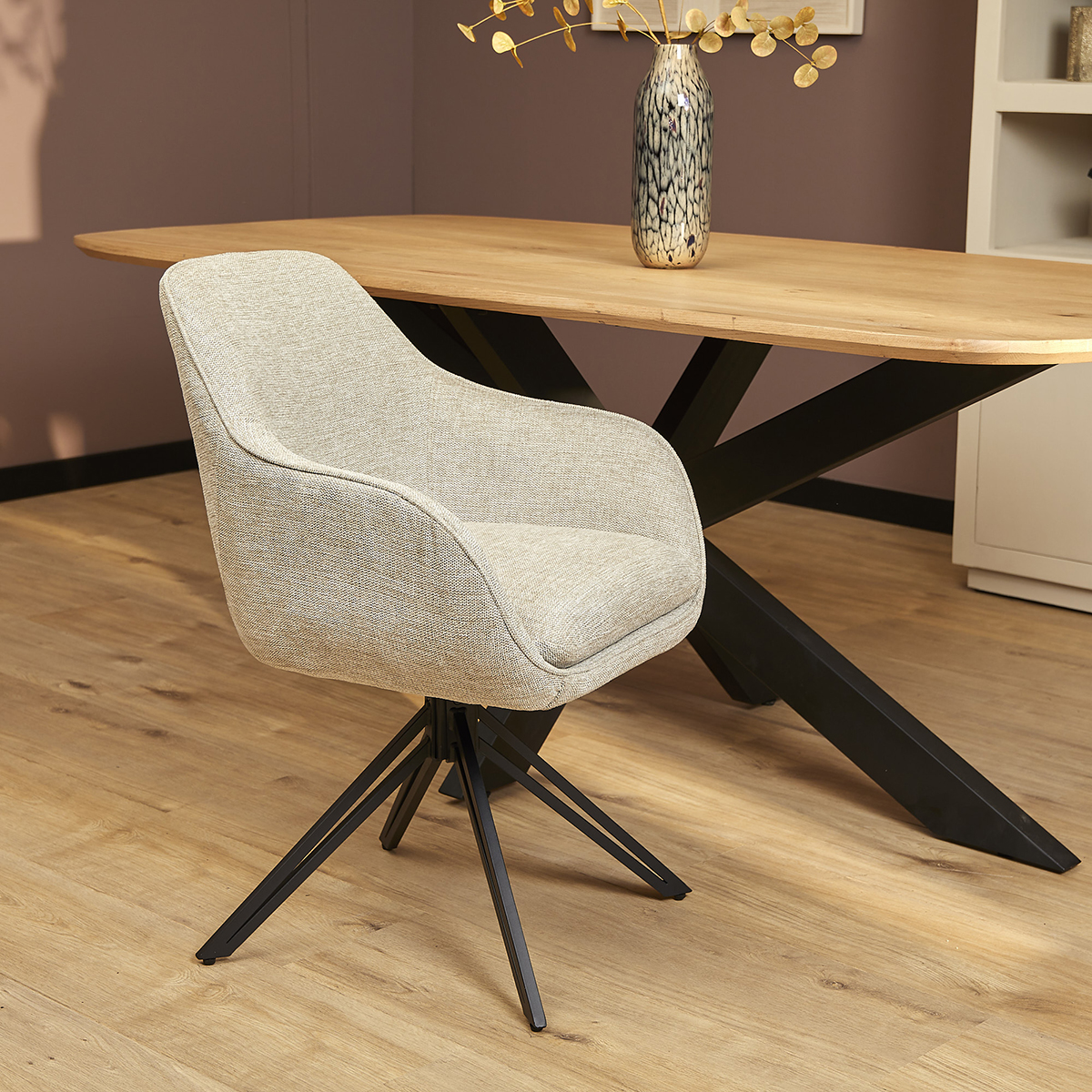 Draaistoel Luna Beige