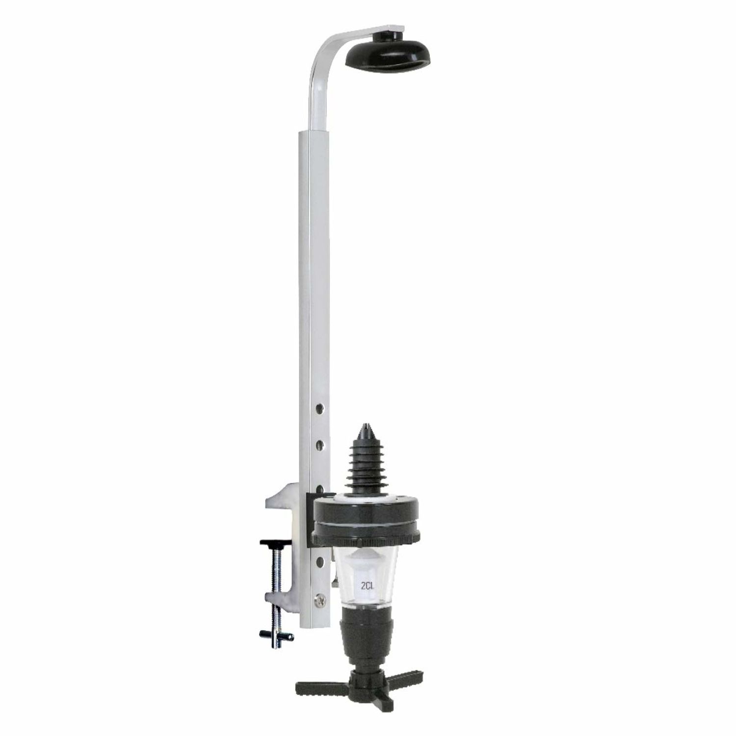PRIMA Portionierer 2,0 cl (20 ml) für Schnapsflaschen 0,7 - 1,0 Liter - Platzsparend mit Regalhalter