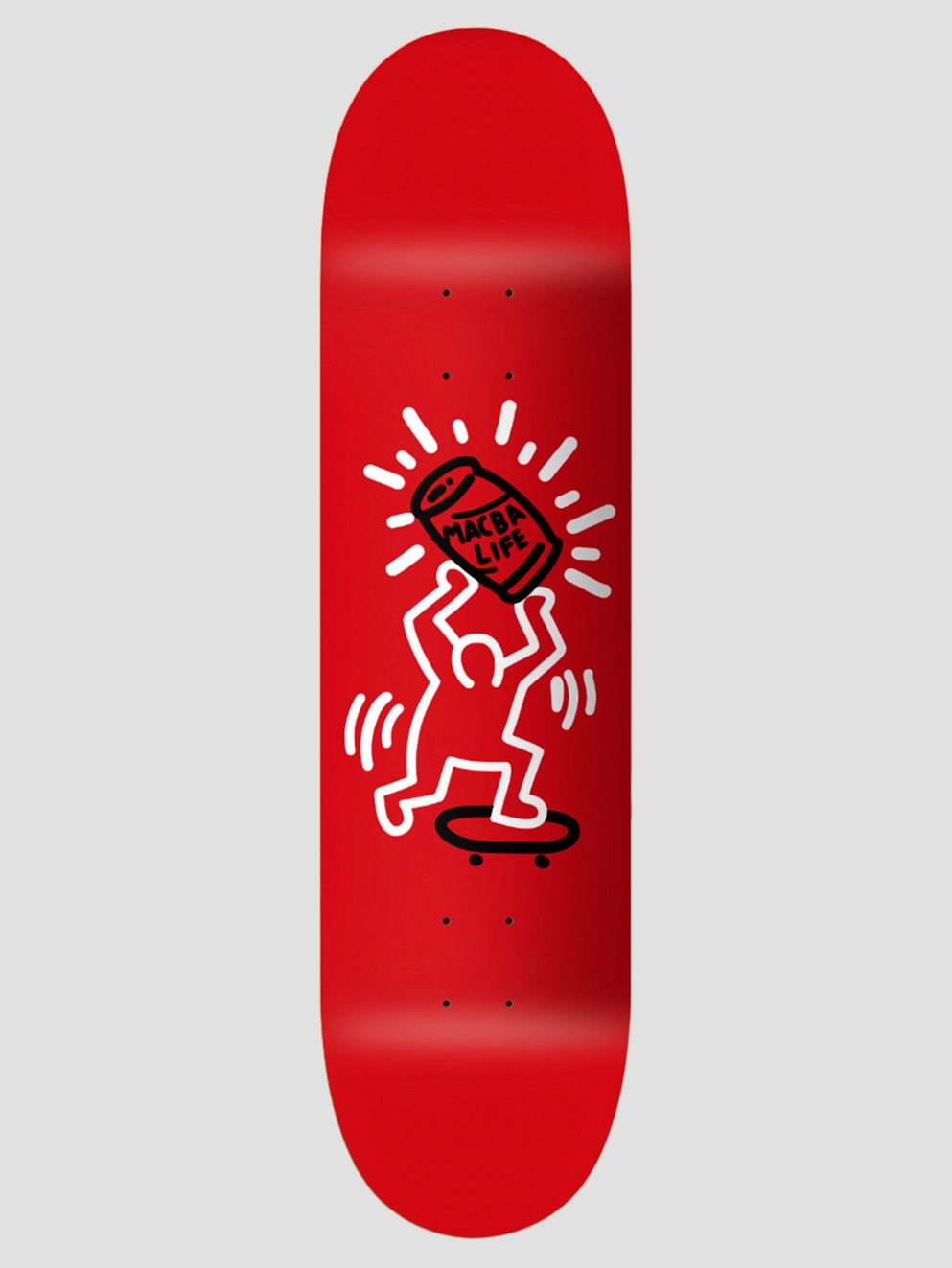 Macba Life Dummy Skateboard Deck red