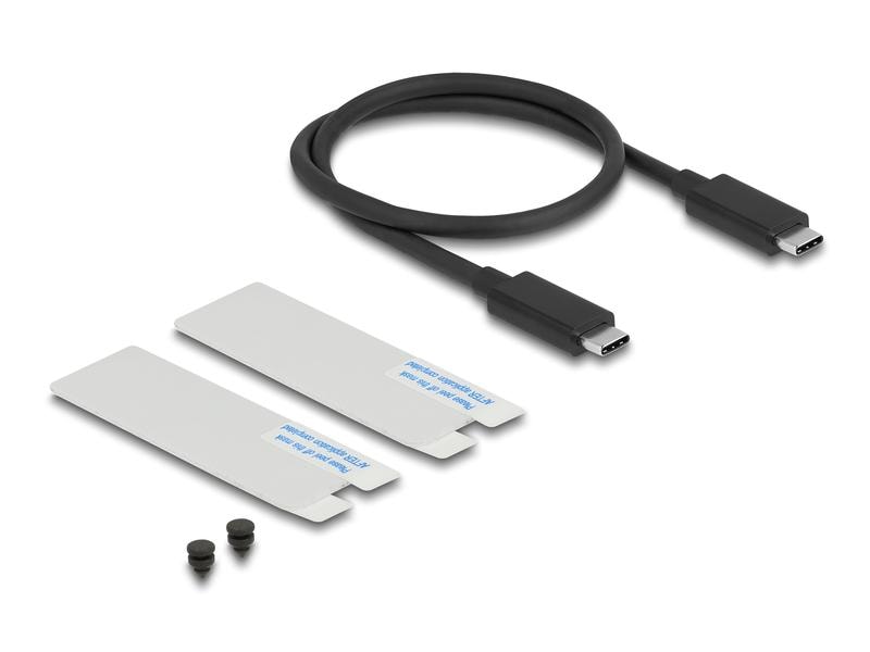 Delock Externes Gehäuse M.2 NVMe USB4 40 Gbps M.2 Delock USB4 40 Gbps Gehäuse für 1 x M.2 NVMe SSD – werkzeugfrei