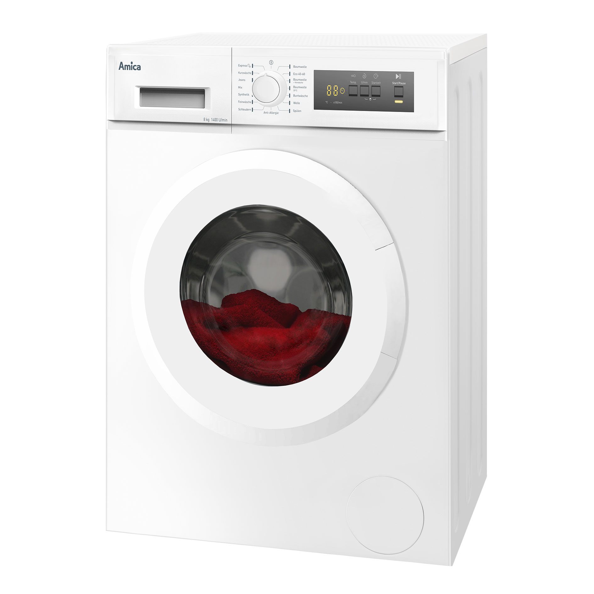 AMICA Waschmaschine WA 484 021 - weiß - 8 kg - D