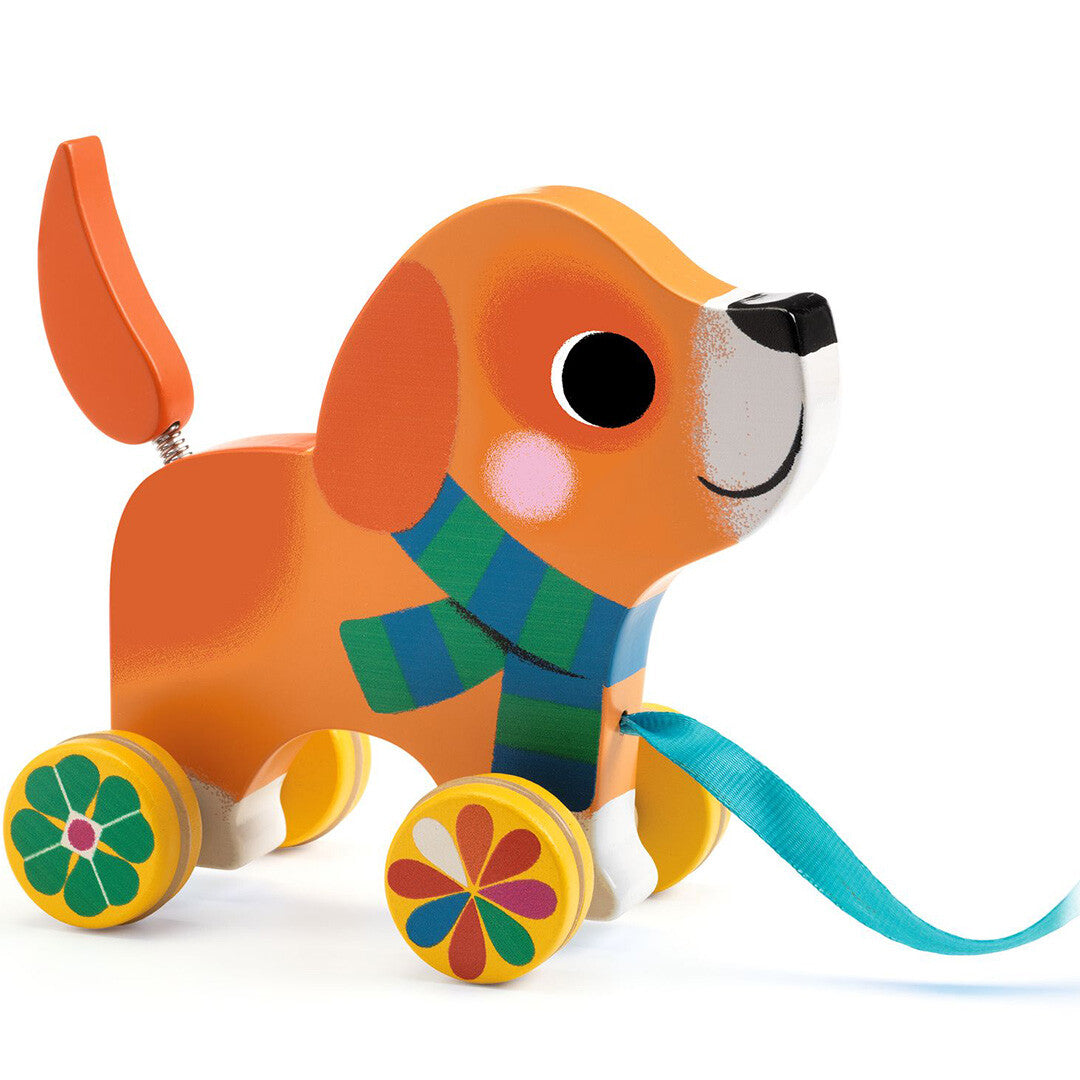 Djeco trekfiguur hond lou