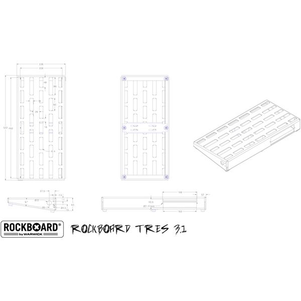 Rockboard TRES 3.1 B mit Gigbag
