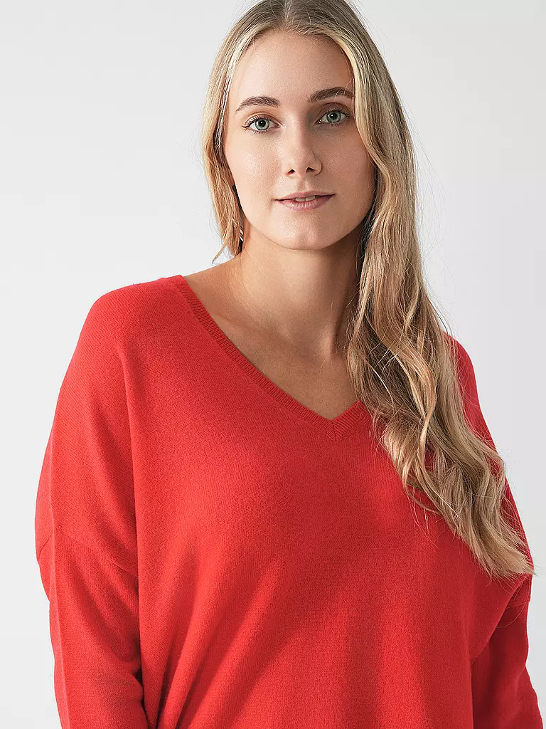 LES TRICOTS DE LEA Kaschmirpullover MONJAKOE rot