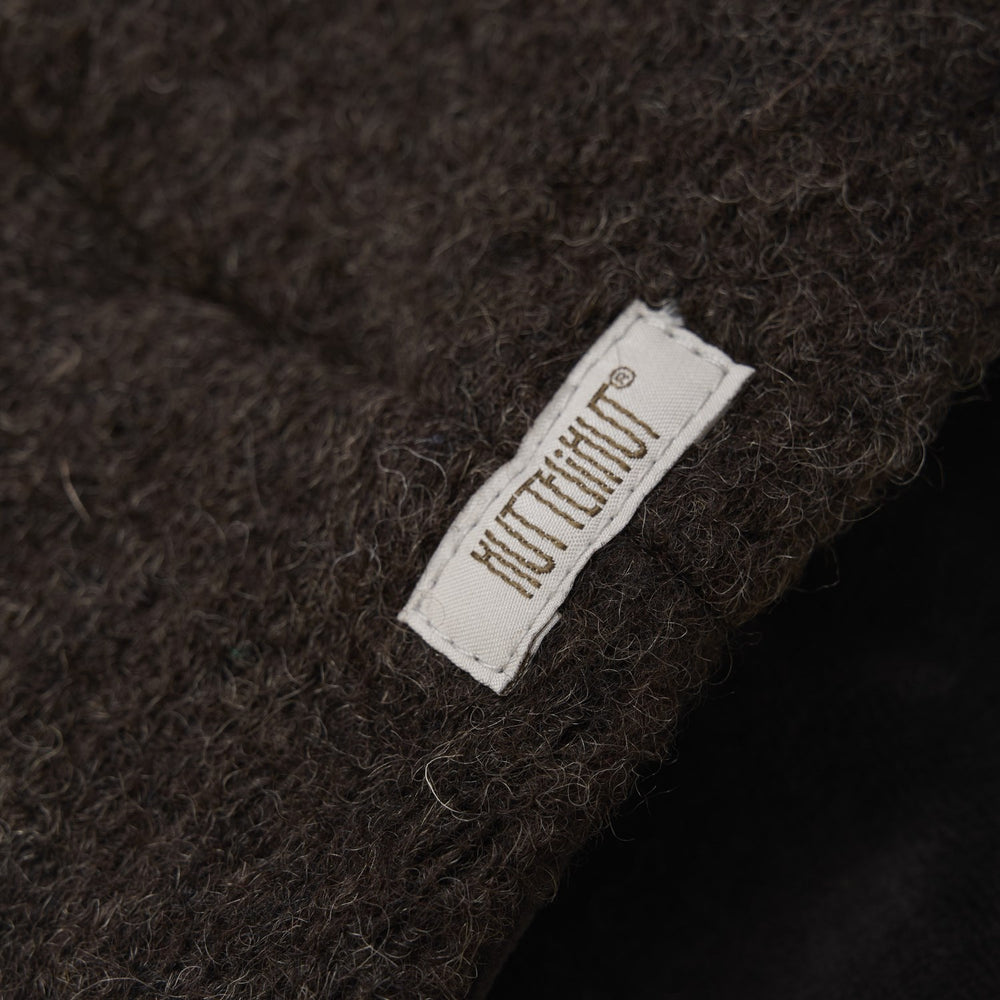 Køb Huttelihut Dark Brown Melange Bonnet Uld Alpaca Pompom