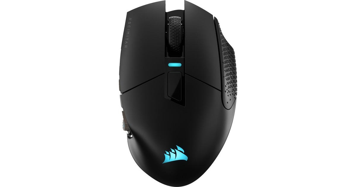 CorsairScimitar Elite Wireless MMO-gamingmuis  (Zwart, 100 - 26.000 dpi, USB 2.0 | 2,4 GHz | Bluetooth | RGB)