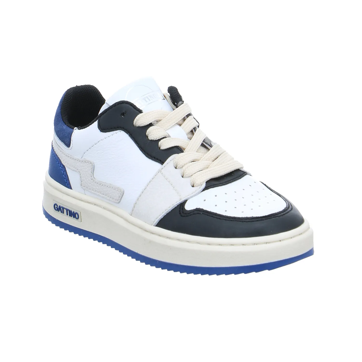 GATTINO Kleinkinder-Halbschuh Binder Blau Leder  Sneaker