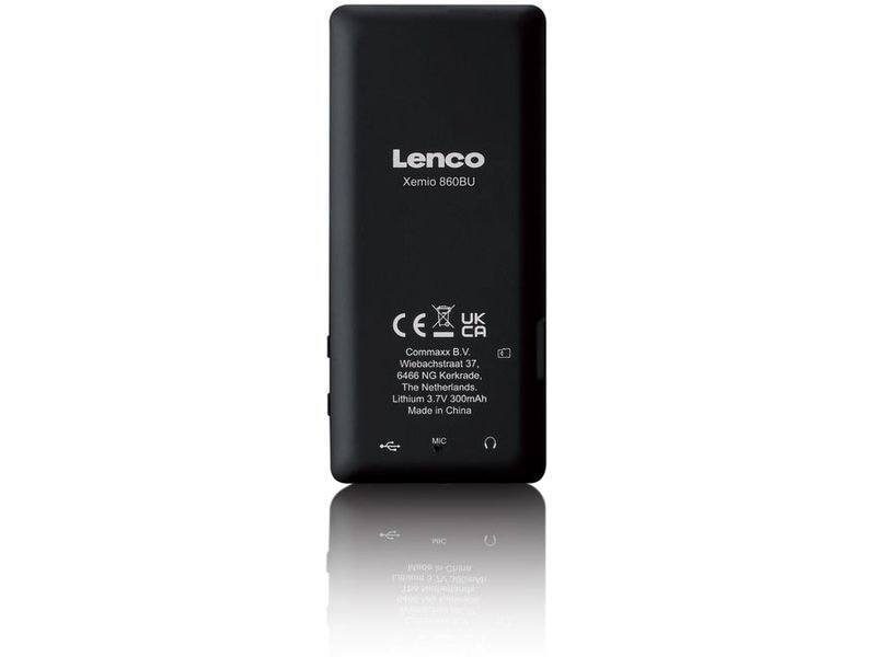 Lenco MP3 Player Xemio-860 Blau; Schwarz MP3-Player mit Bluetooth und 8 GB internem Speicher