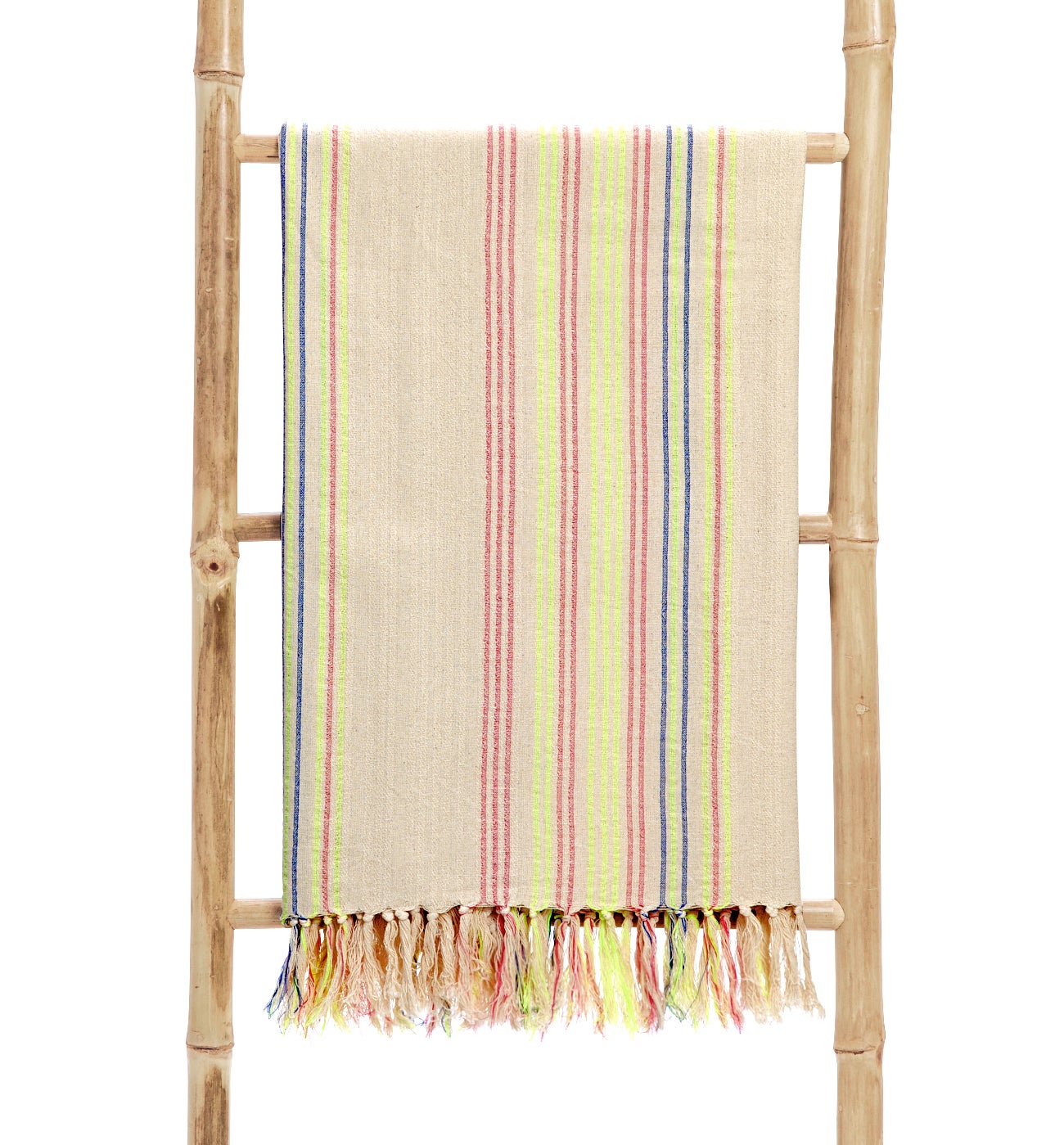 Fouta de plage rayée - Imprimé multicolore