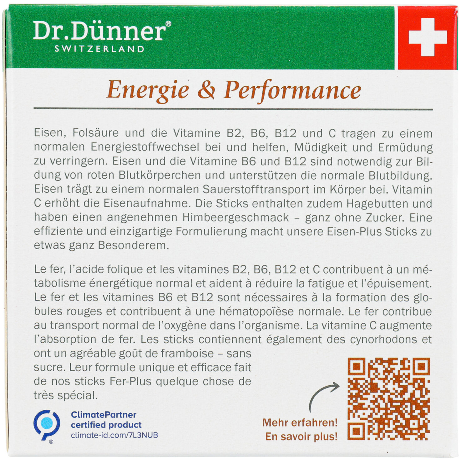 Dr.Dünner Eisen Plus Sticks 30 Stück