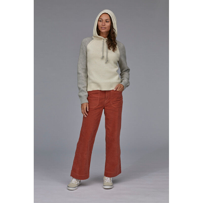 Recycled Wool-Blend Hooded Pullover Sweater - Sweatshirt en laine mérinos femme