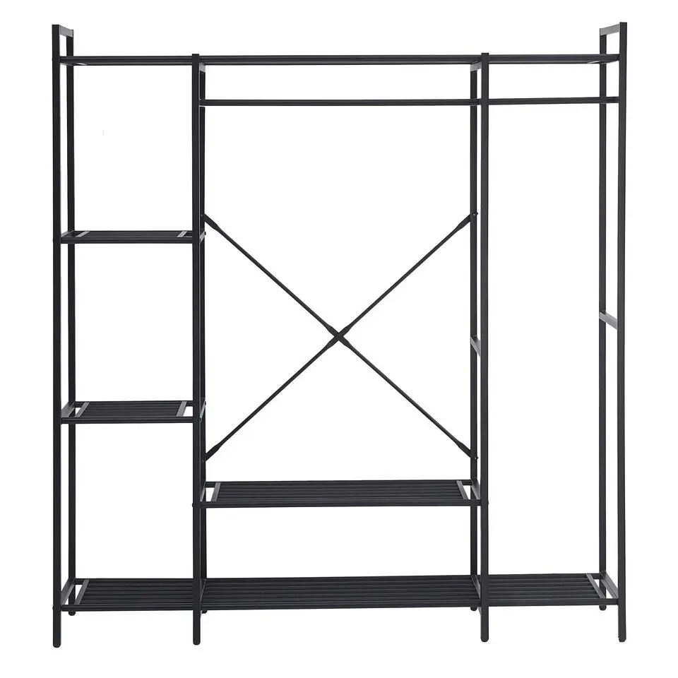 Kledingrek Marek - 160x40x171cm - zwart metaal