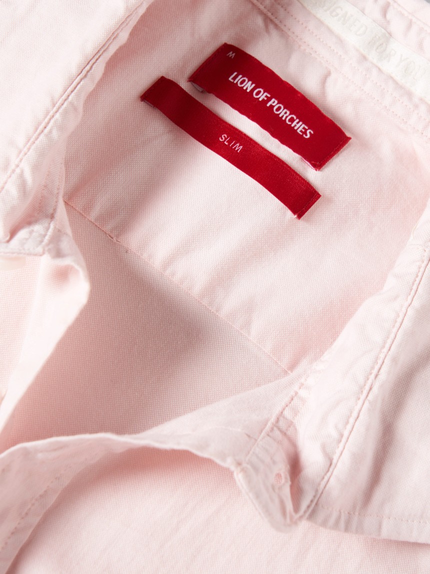 Camisa slim fit em tecido oxford