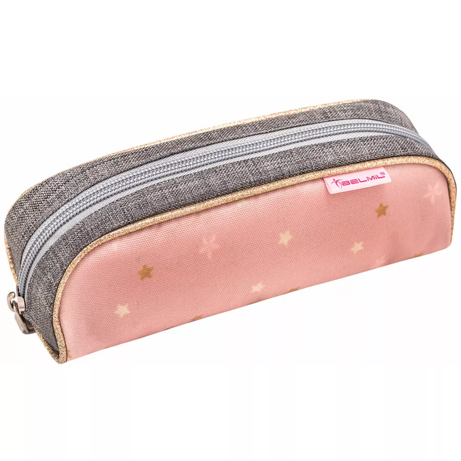 Belmil Schulranzen Compact Schulranzen Set 5-teilig mit Brustgurt Golden Butterfly