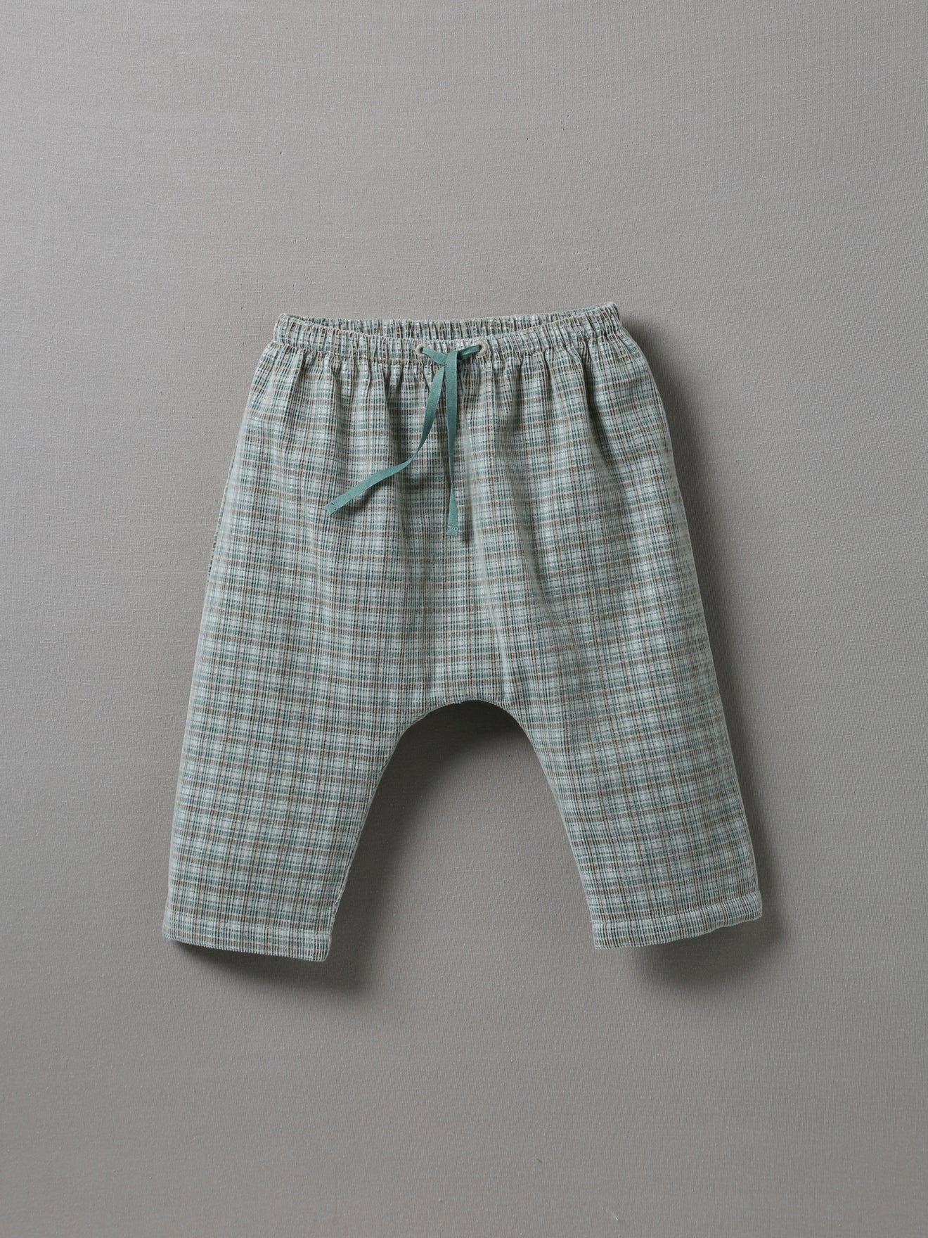 Sarouel en velours Bébé à carreaux