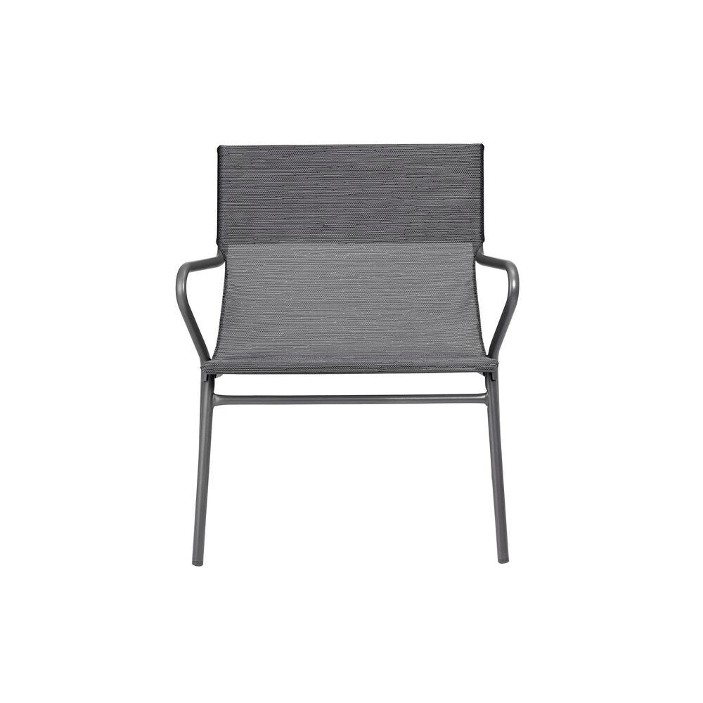Niedriger Loungesessel mit großem Sitzkomfort Vence Batyline® Duo Grau Obsidian