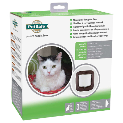 PetSafe Katzenklappe 300, 4-Weg, braun