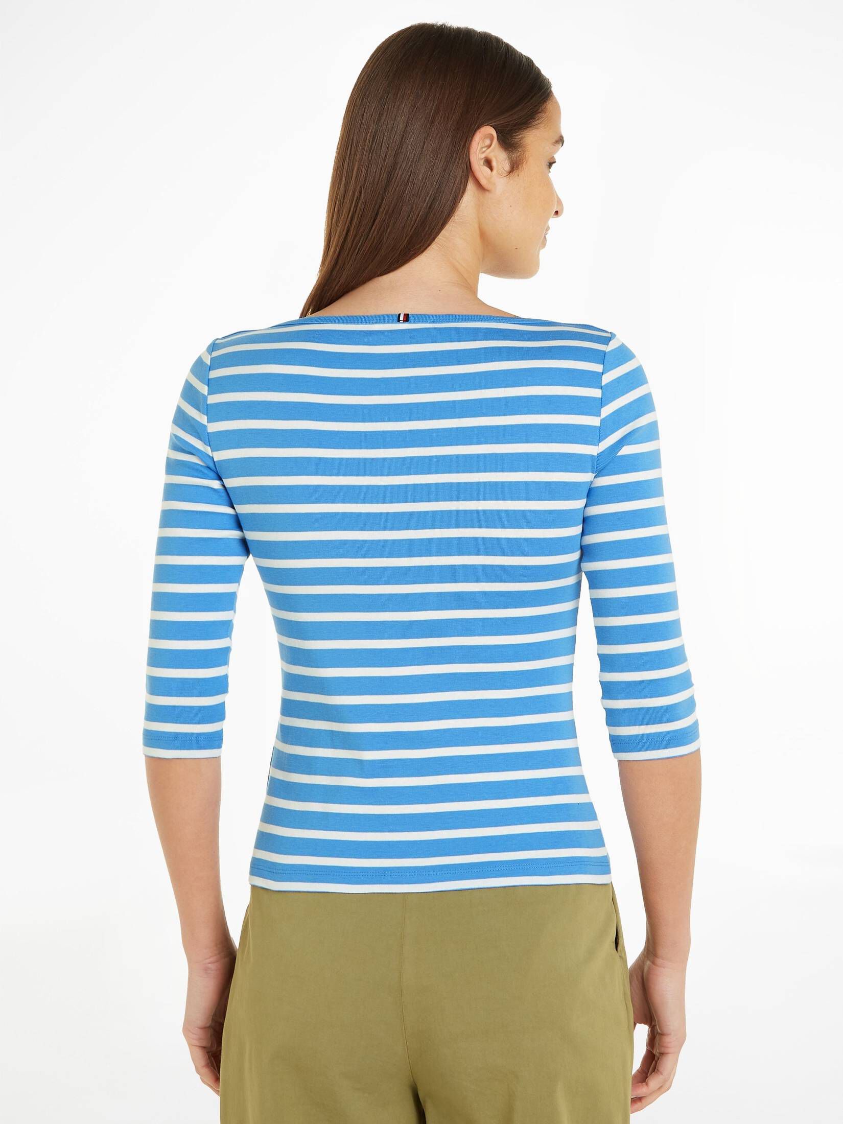 Tommy Hilfiger| Damen T-Shirt mit U-Boot-Ausschnitt  3/4-Arm