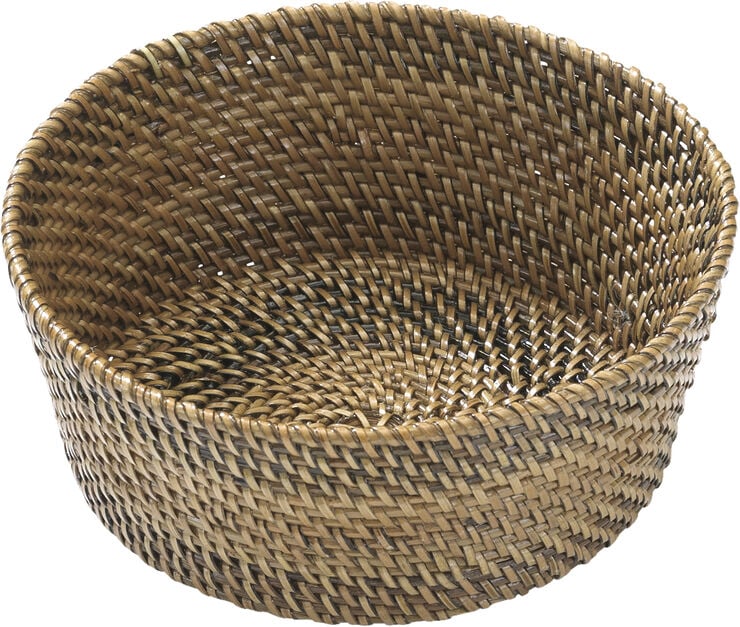 Nito Flet Brødkurv rund Ø: 15 cm Lys/mørk brun