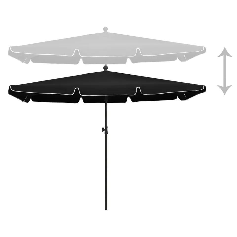 vidaXL - Parasol - Zwart