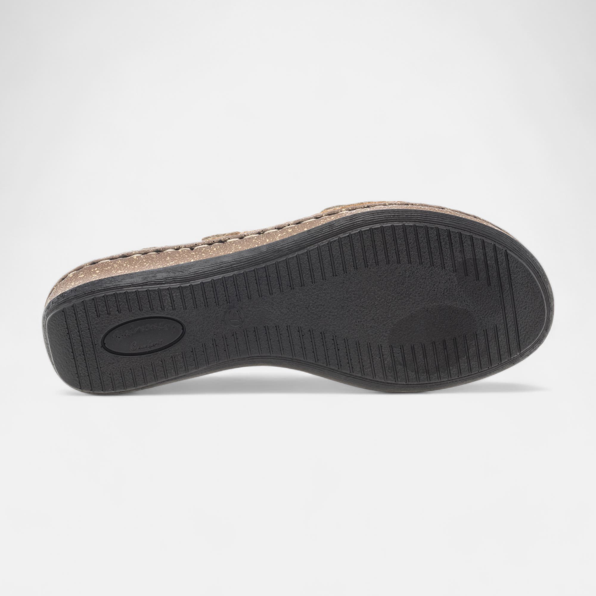 Nu-pieds confort Femme en cuir beige