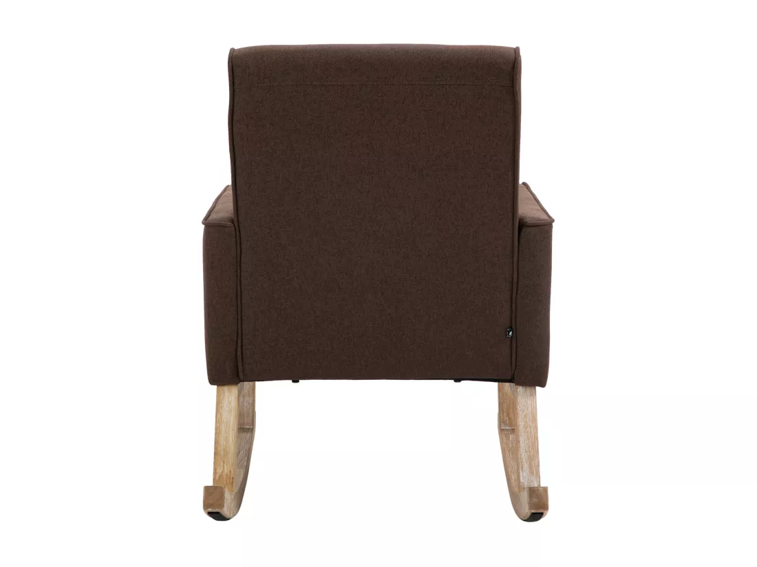 Chaise à bascule - Tissu & Bois - Marron - Dream