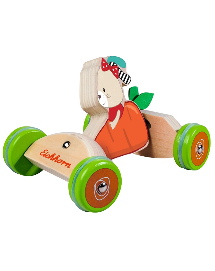 Holz-Schiebefahrzeug KAROTTENMOBIL (16cm)