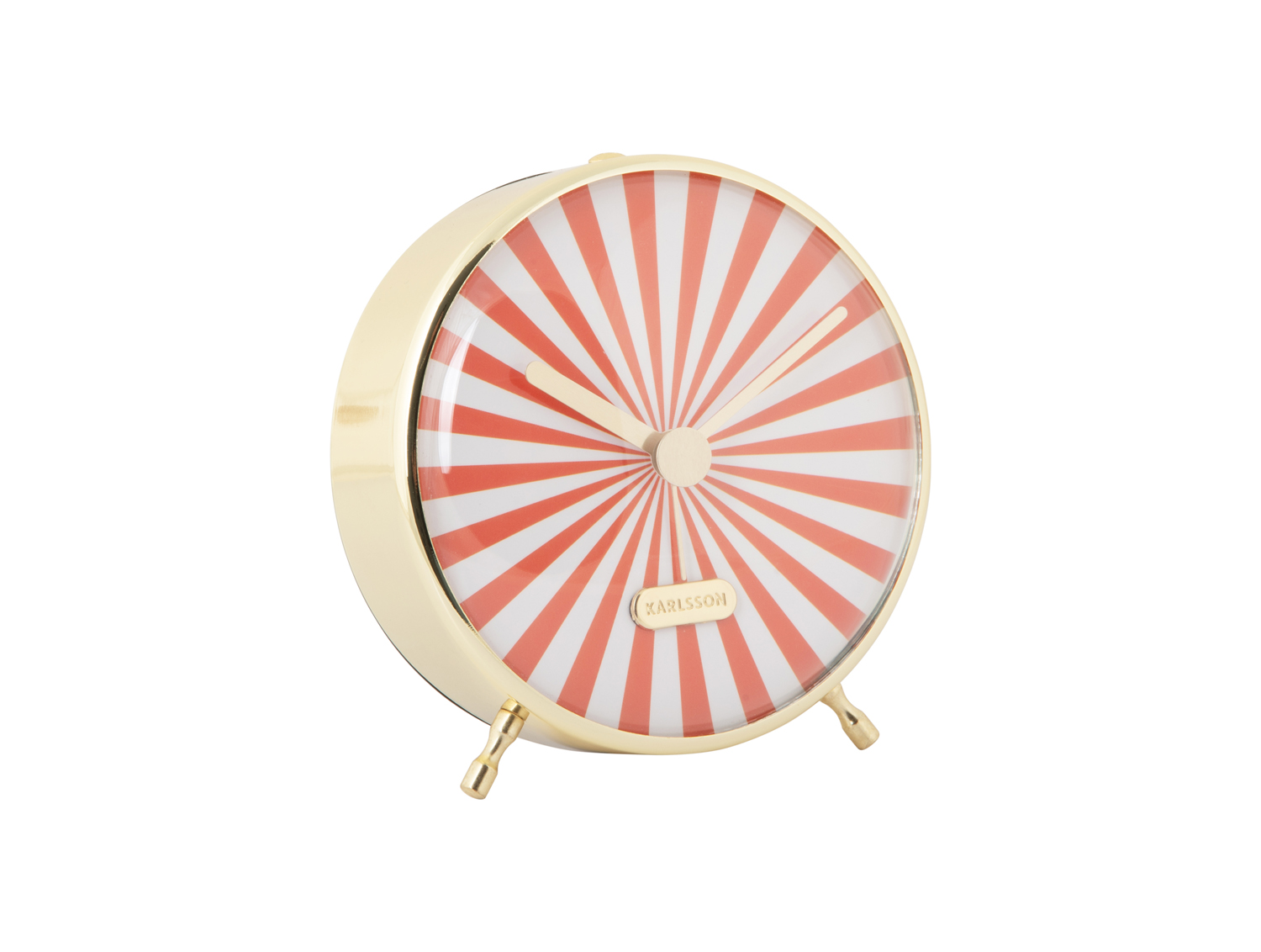 Alarm clock Candy Swirl bright orange & white